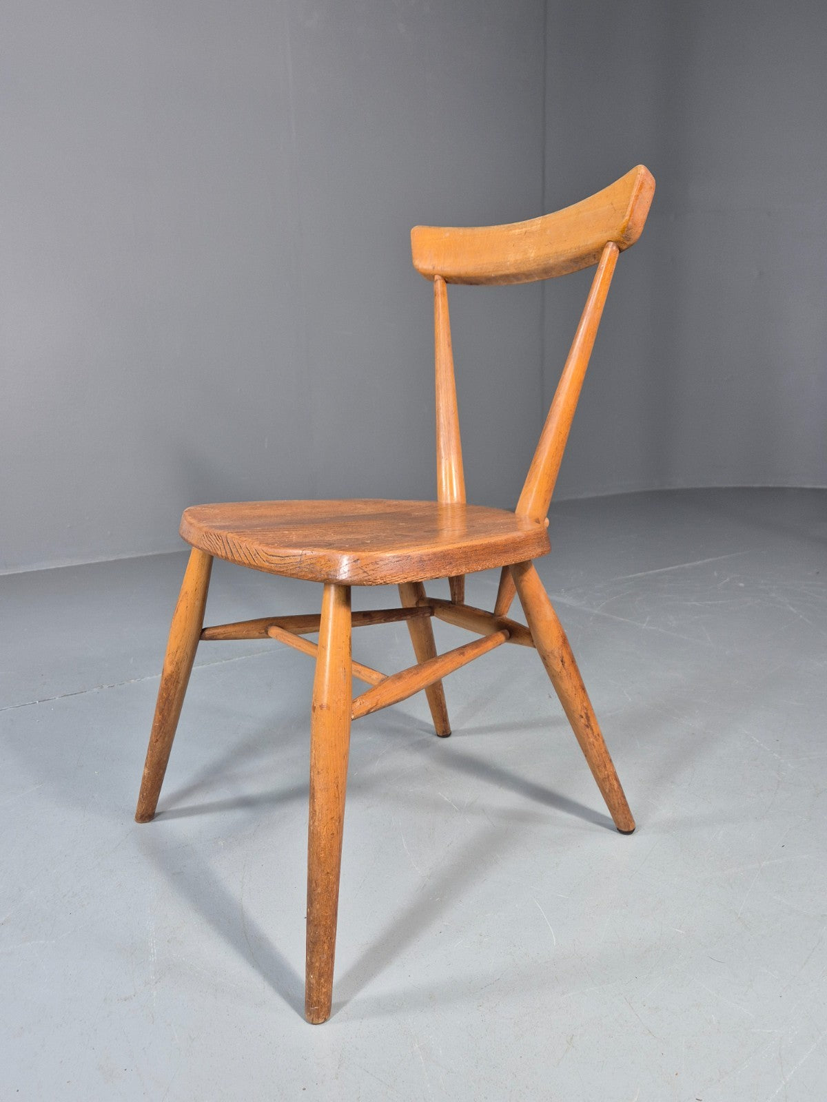 Ercol Stacking Chair Junior Elm and Beech 1960s Retro EB11422 MDIN1