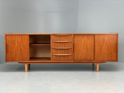 Vintage Teak Sideboard 1960s Midcentury Drawers Shelving Storage EB10945 MWOO1