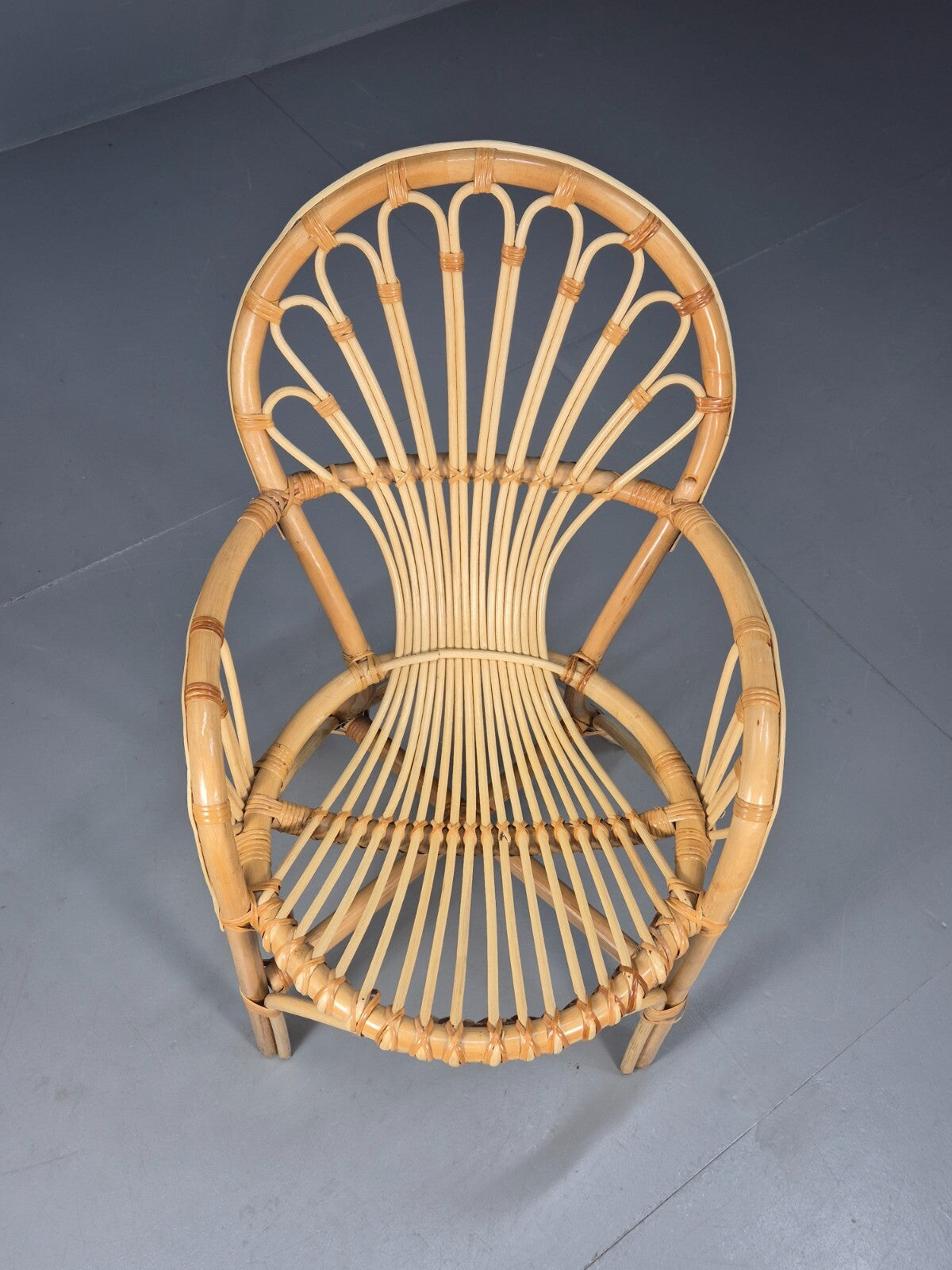 Vintage Cane Armchair 1970s Retro EB9687 VBER - UKDK FURNITURE