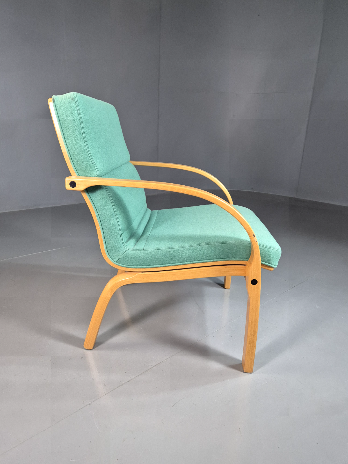 Vintage Danish Lounge Chair Mint Bentwood 1980s Retro EB7350 MBEN8