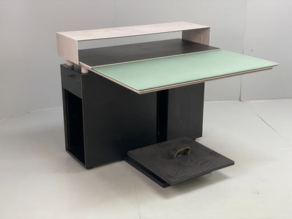 Bulo M2 Computer Desk Luc Vincent 1990s Modern Designer Glass EB11701 MWOO14