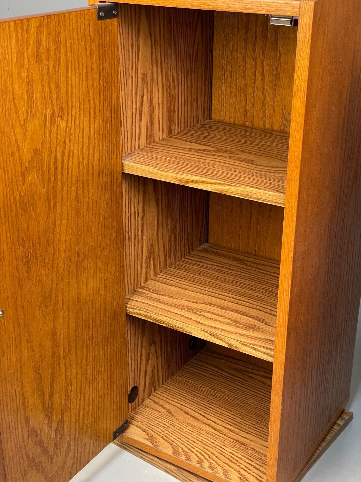 Pair Of Vintage Oak And Melamine Rotating Bedside Units EB8671 MWOO - UKDK FURNITURE