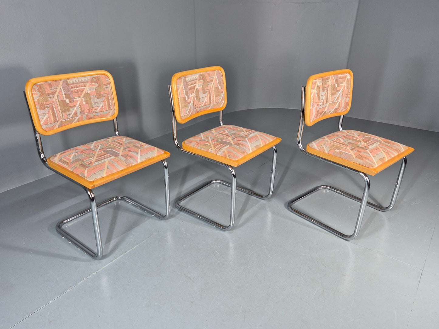 3 Cesca Dining Chairs Marcel Breuer Bauhaus Classic 1980s Retro EB11208 MDIN12
