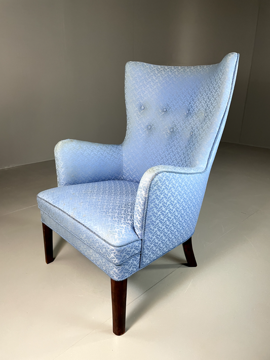 Vintage Danish High Back Lounge Chair, MCM, Retro, EB6006 MNOR - UKDK FURNITURE