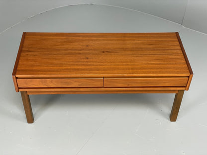 Vintage Teak Side Table With Drawers 1960s Mid Century EB11200 MWOO2