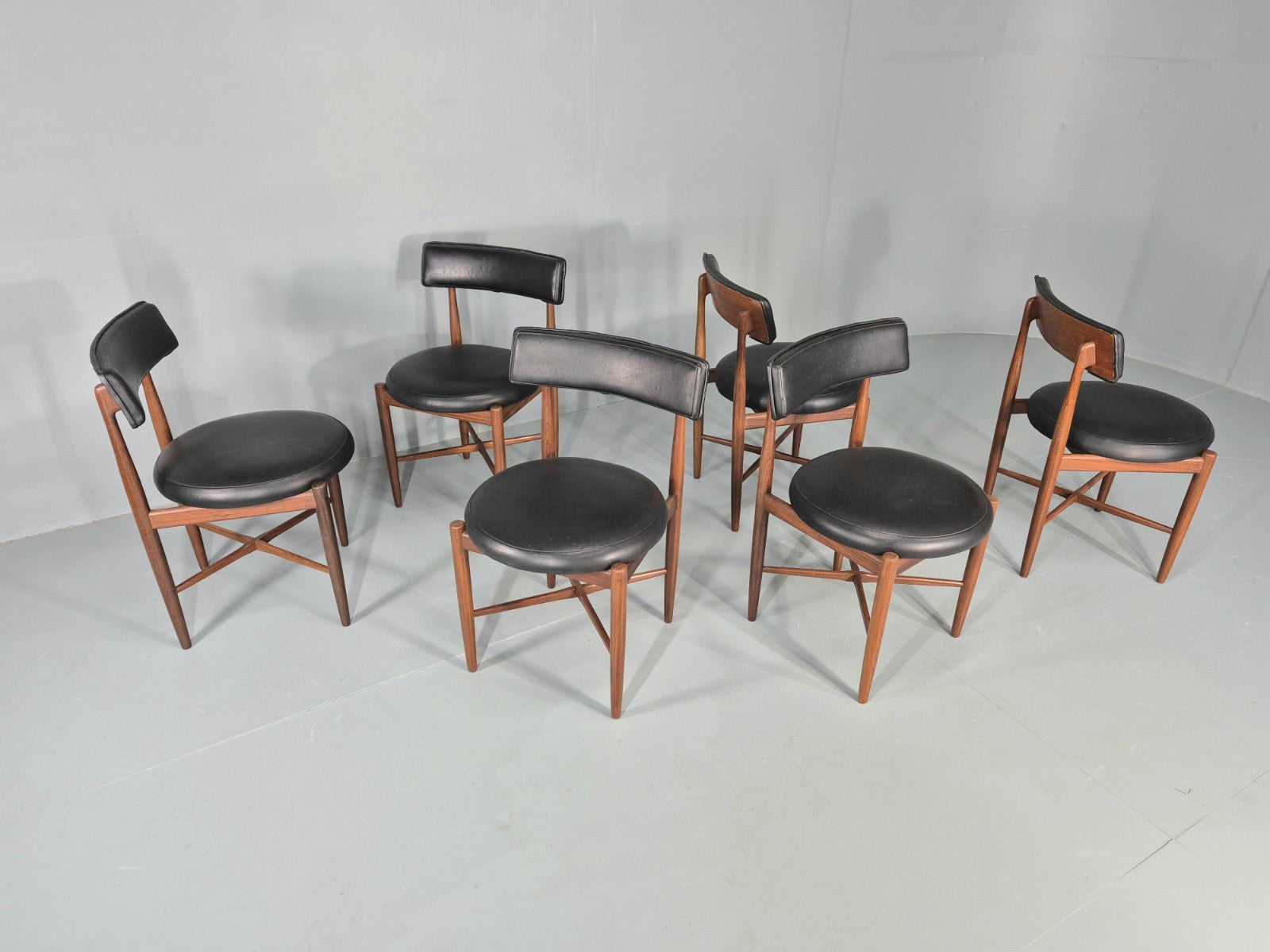 6 Vintage G Plan Circle Chairs 1970s Retro Mid Century Design Teak  EB11890 MDIN10