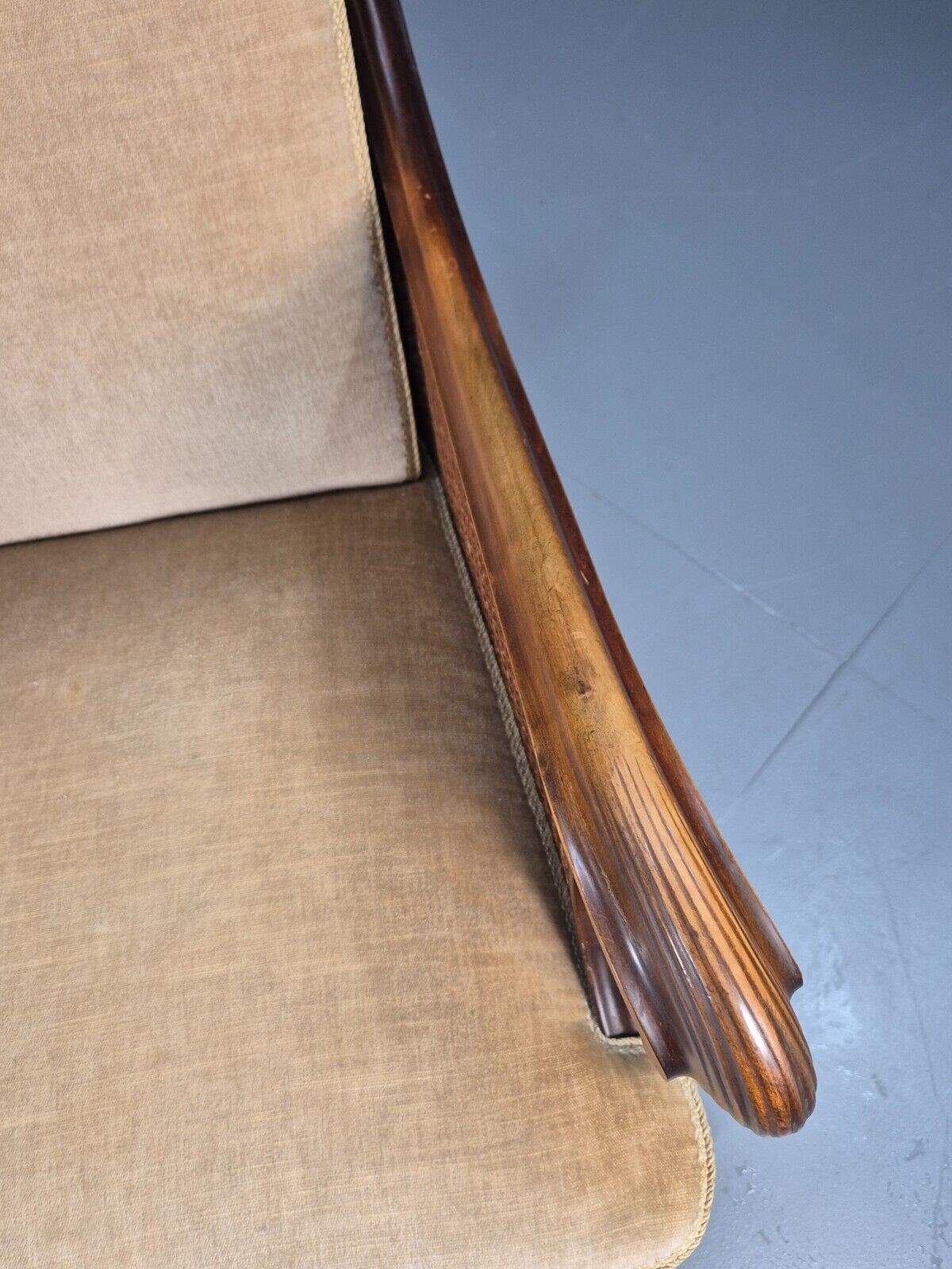 Antique Danish Lounge Chair Bergere Sides Ball and Claw Legs 1920s EB8972 VCLO - UKDK FURNITURE