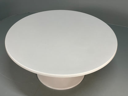 Vintage Round Coffee Table White Fibreglass 1970s Tulip Style EB11238 MWOO1