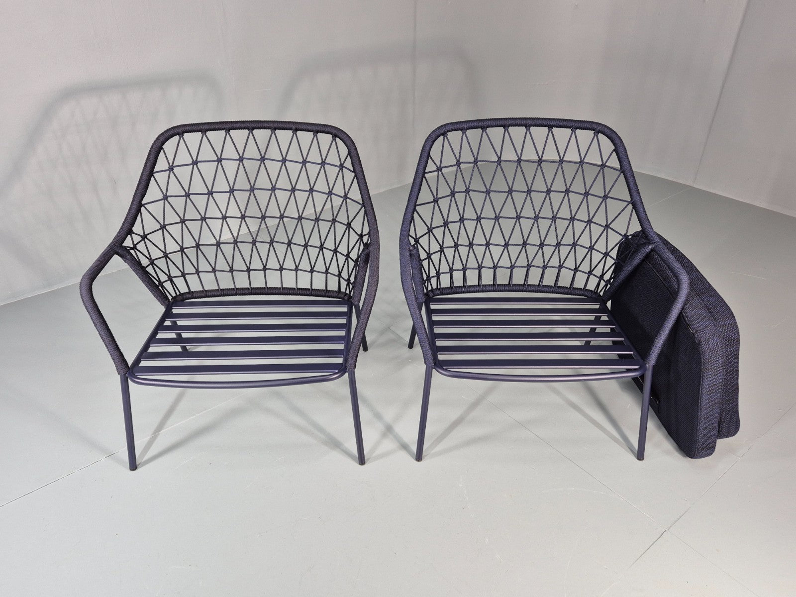 2 Pedrali Panarea 3679 Chairs Modern Design Blue Italian EB11426 MNOR6
