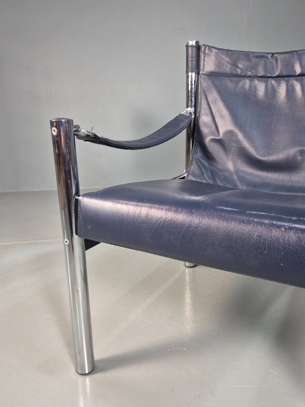 Vintage Danish Leather Safari Chair Borge Johansen 1970s EB7758 MNOR - UKDK FURNITURE