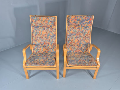 2  Vintage Bentwood Lounge Chairs Finn Ostergaard 1980s Retro MCM EB111339 MBEN3