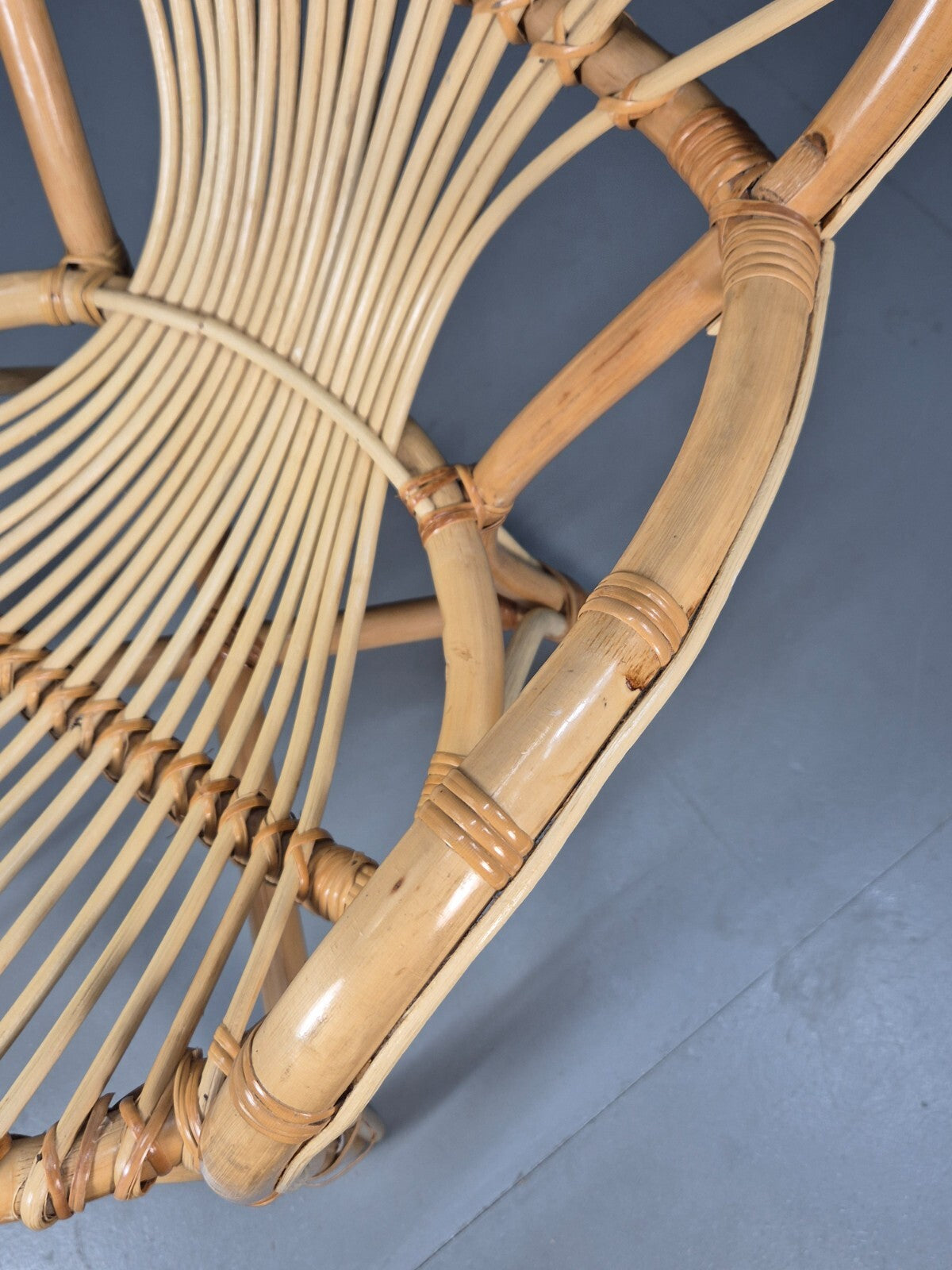 Vintage Cane Armchair 1970s Retro EB9687 VBER - UKDK FURNITURE