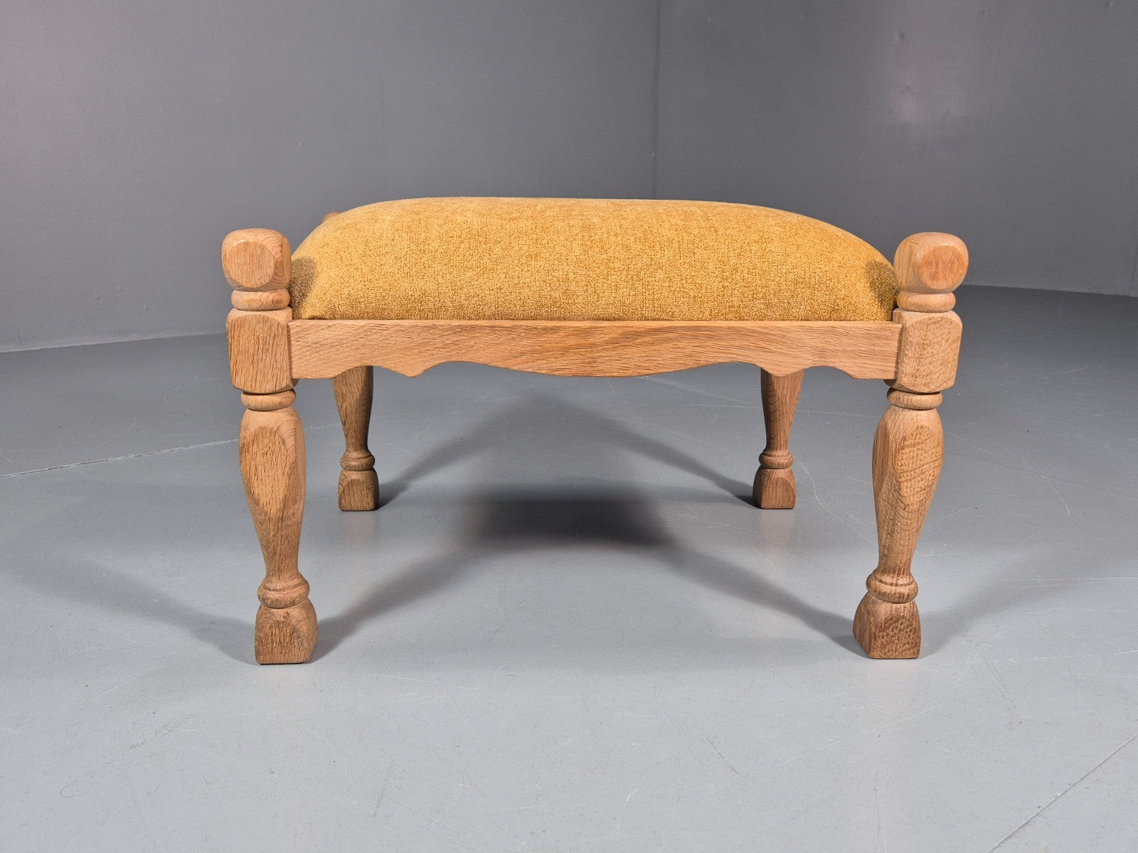 Henning Kjearnulf Style Footstool 1970s Retro Danish Oak EB10983 MFOO1