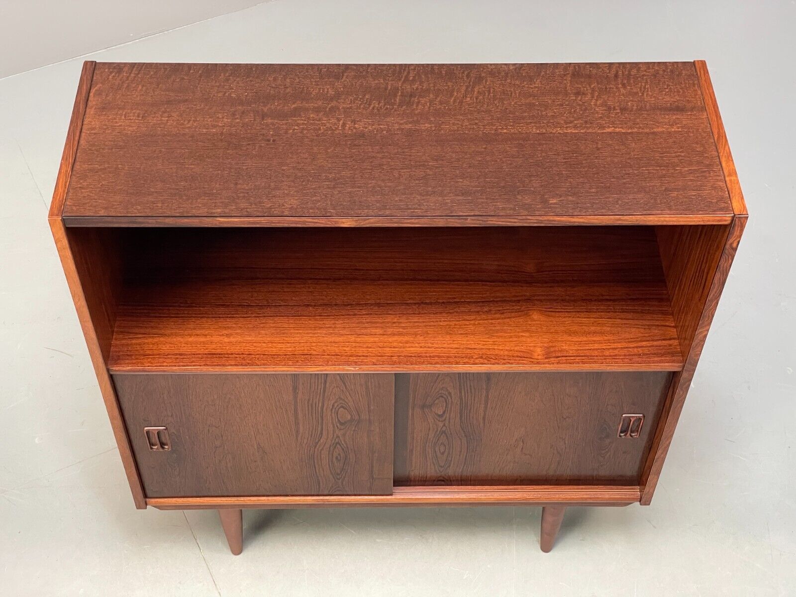Midcentury Danish Bookcase Sliding Doors Torben B Nielsen Vintage EB8807 MWOO - UKDK FURNITURE