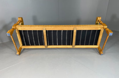 3 Seat Sofa Vintage Danish Kjaernulf Style Oak and Green Wool Retro EB6479 M3SS10