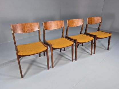 4 Vintage Danish Farso Stolefabrik Walnut Orange 19060s MCM EB9537 MDIN - UKDK FURNITURE