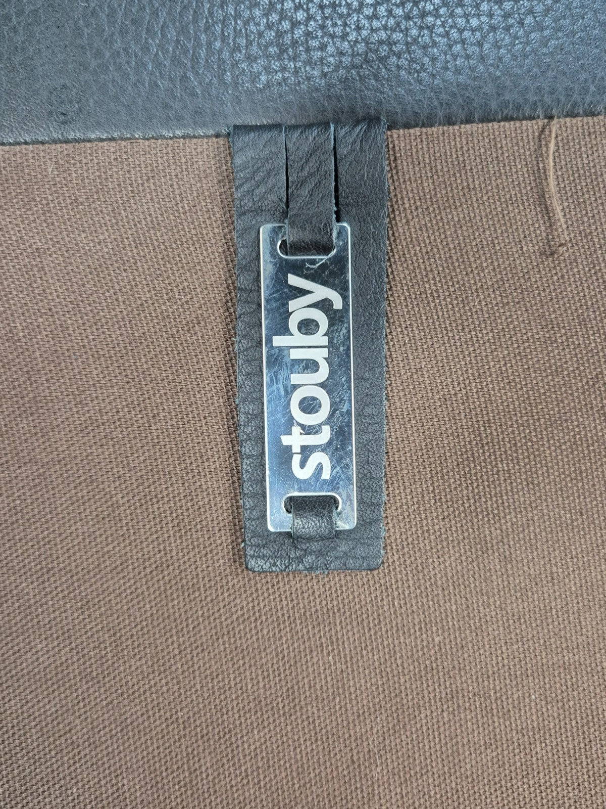 Mid Century Stouby Eva Two Seater Sofa Vintage Danish Black Leather EB10108 M2SS8