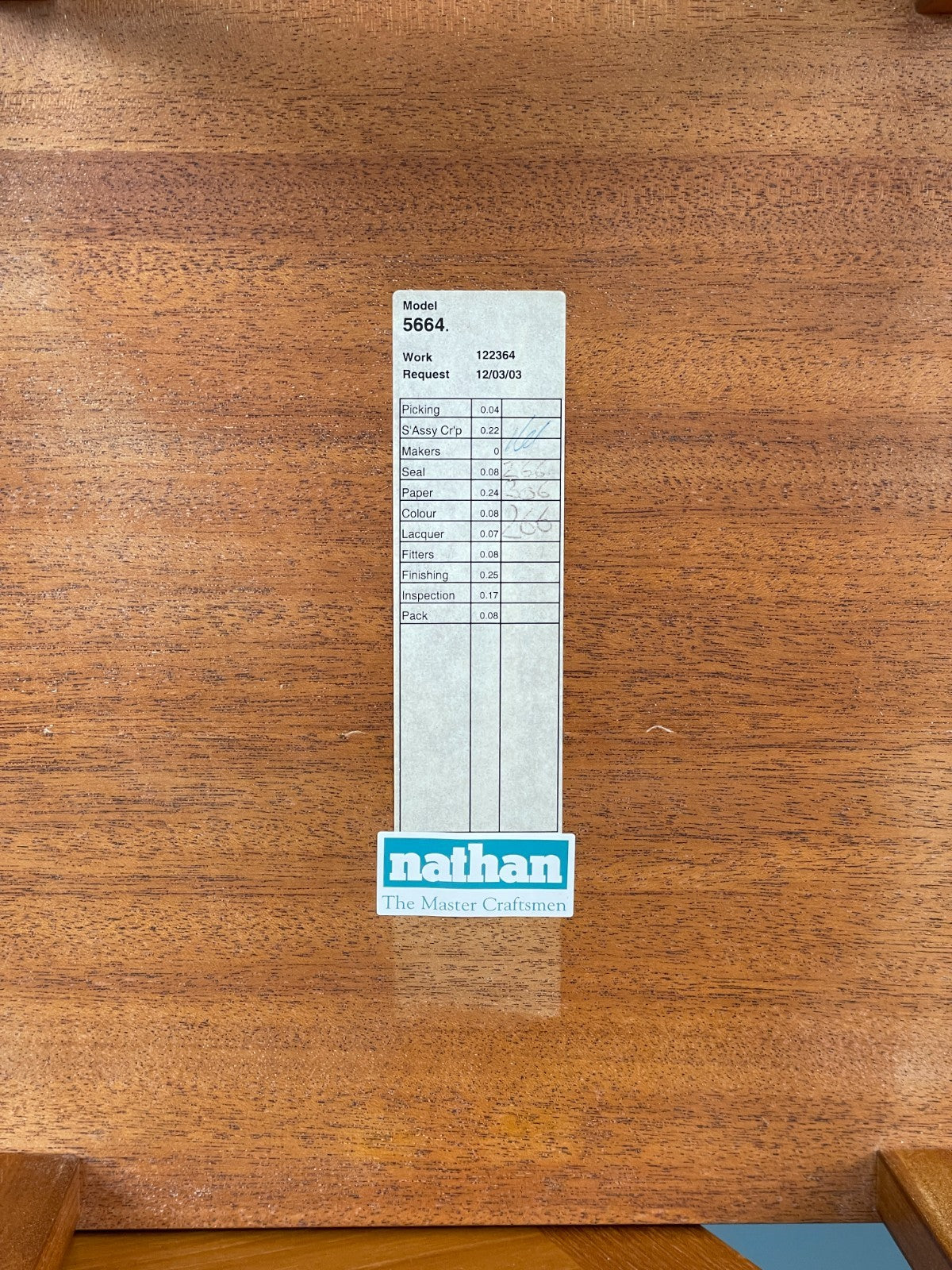 Vintage Nathan Side Tables 1980s Teak Nesting Set 3 Ply Frame EB11549 MWOO10