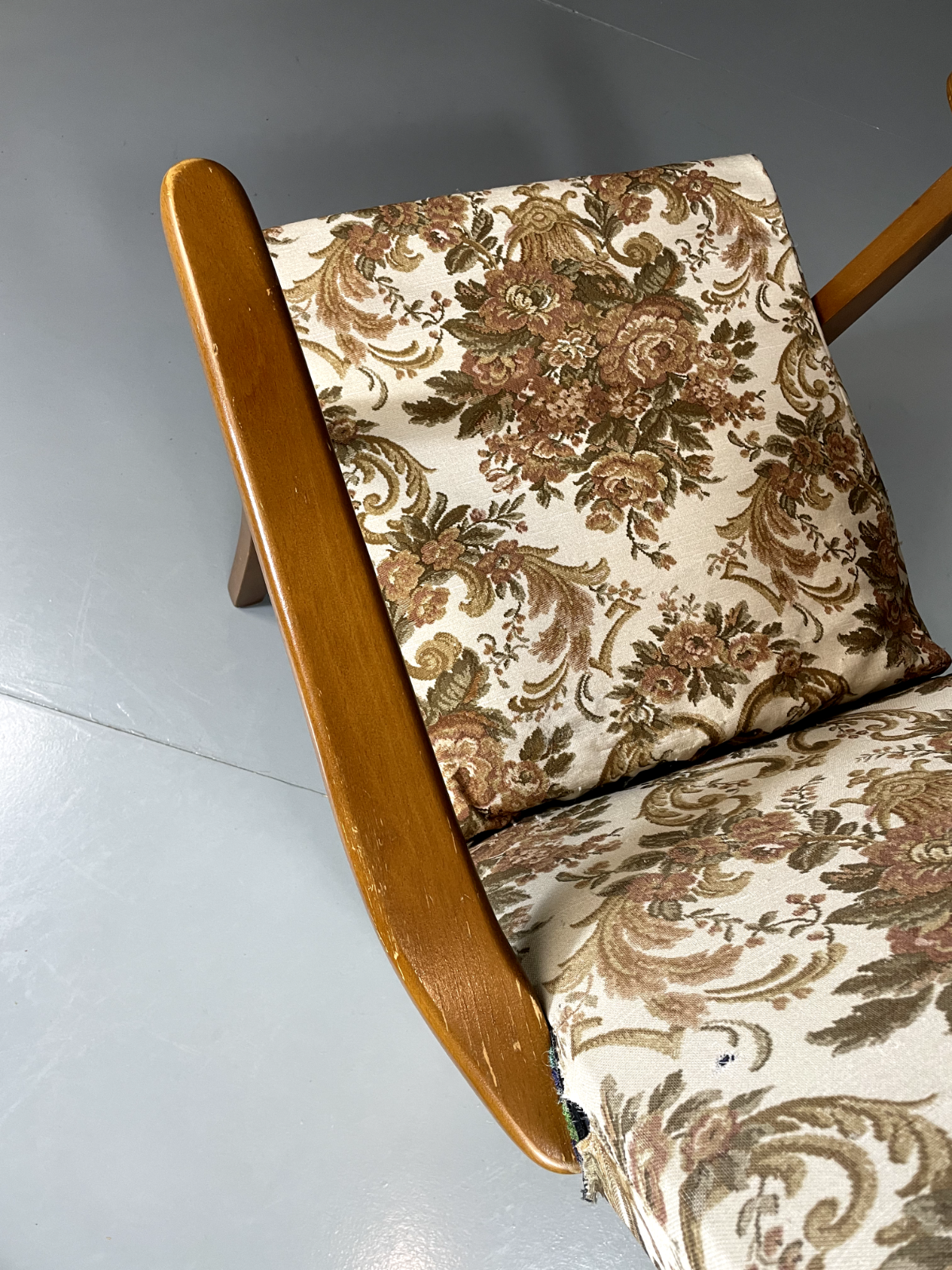 Vintage Mid Century Chair Beech Frame 1960s Retro EB5712 MNOR8