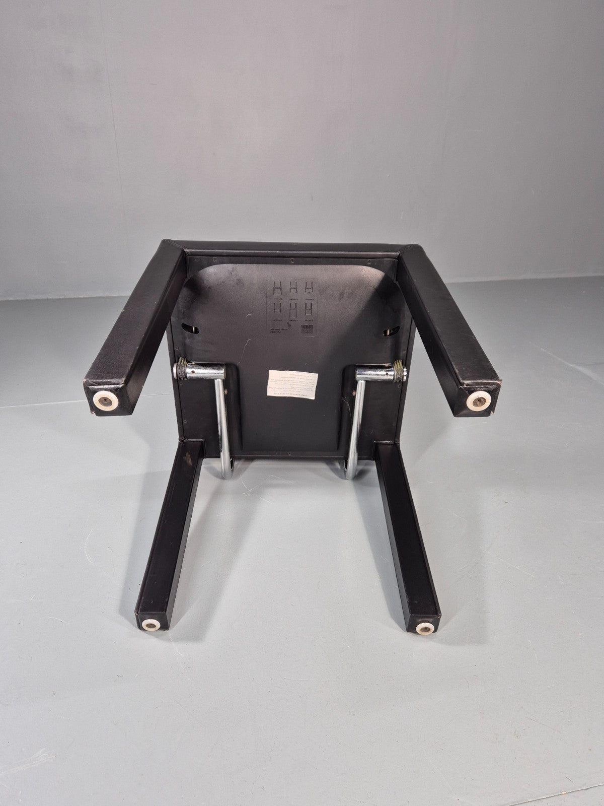 10 B&B Italia Chairs Black Leather Paolo Piva Arcalla Arcadia Range EB11470 MDIN15