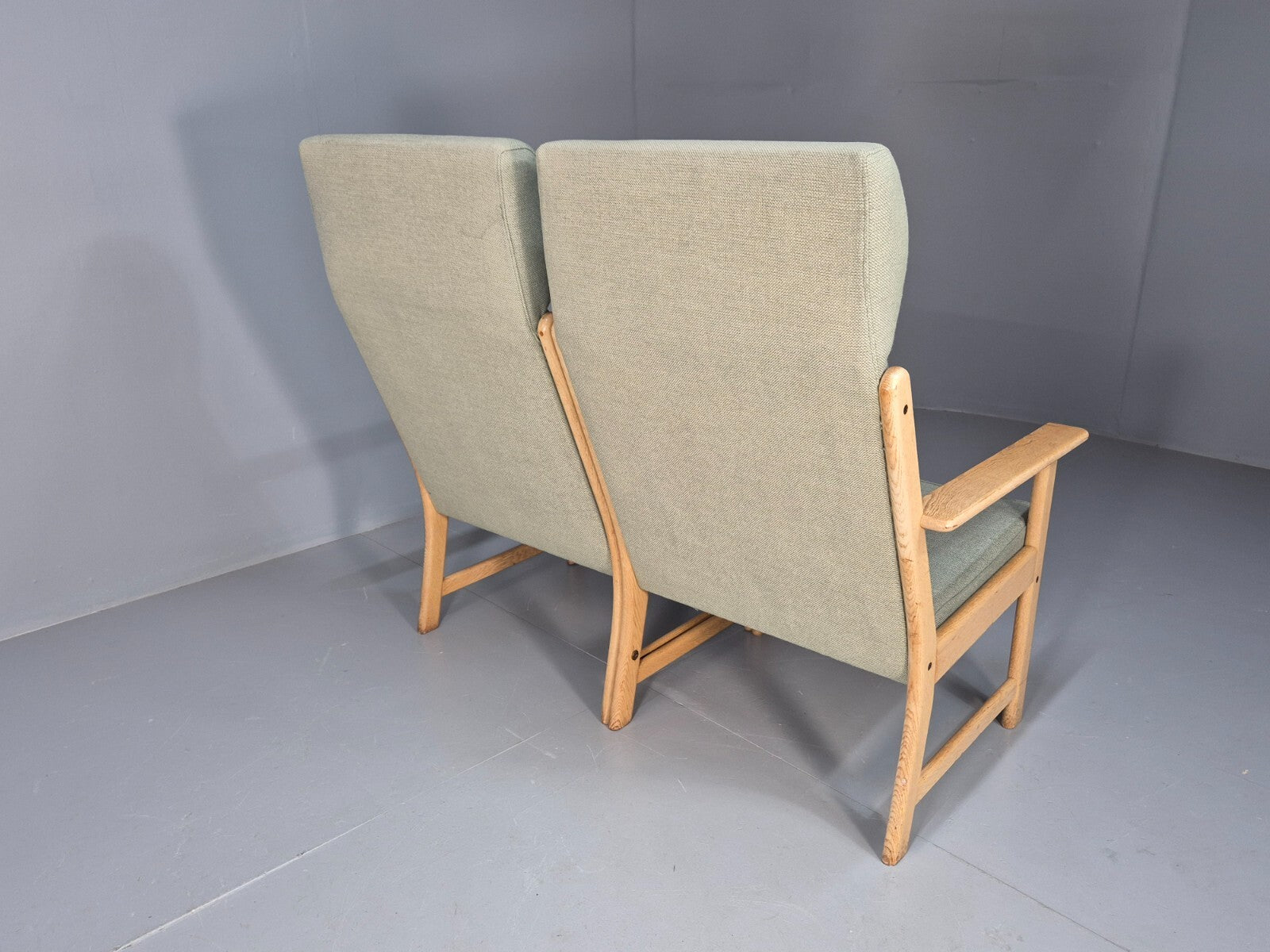 Modular 2 Seater Sofa Light Green Hans Wegner Style Vintage Danish EB9262 M2SS - UKDK FURNITURE