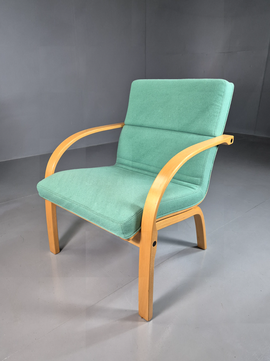 Vintage Danish Lounge Chair Mint Bentwood 1980s Retro EB7350 MBEN - UKDK FURNITURE
