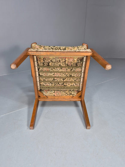 Vintage Parker Knoll Wingback Armchair 1960s Floral Print Retro EB10426 MNOR8