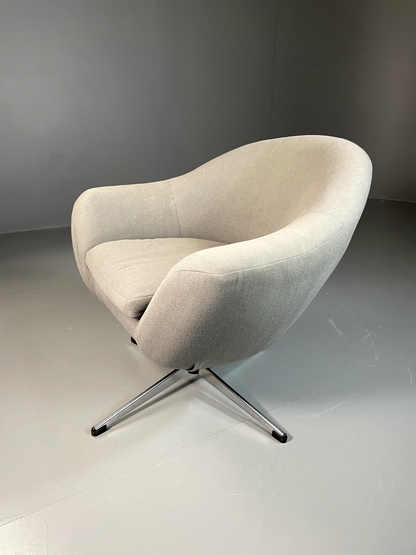 Danish Swivel Bucket Chair 1980s Vintage Retro MCM EB6359 MSWI1