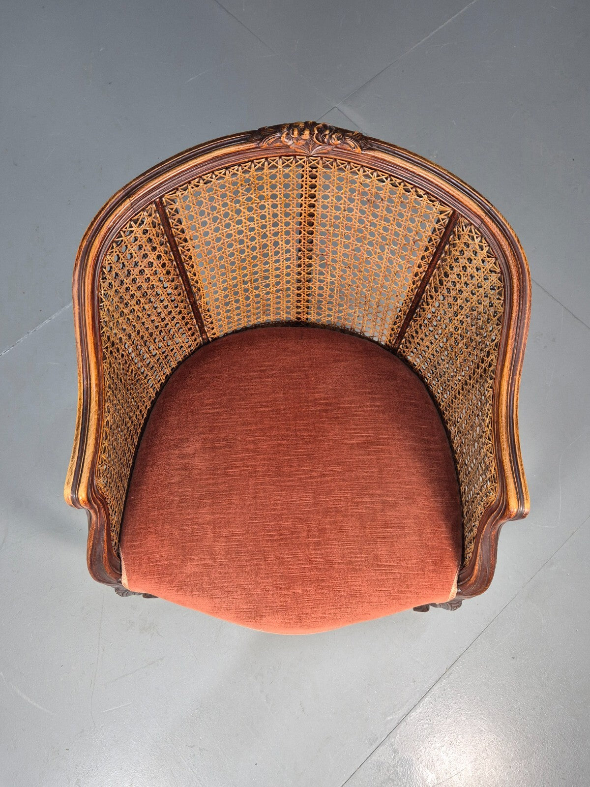 Vintage Danish Rococo Style Bergere Tub Chair 1950s Retro EB9611 VBER - UKDK FURNITURE