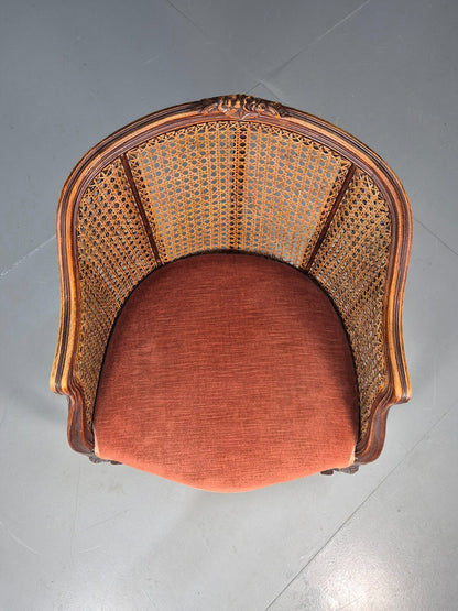 Vintage Danish Rococo Style Bergere Tub Chair 1950s Retro EB9611 VBER - UKDK FURNITURE