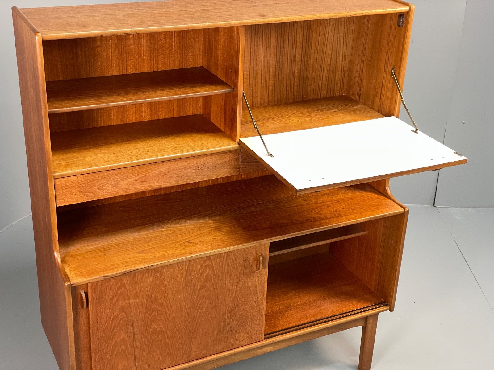 Vintage Nathan Teak Sideboard Highboard 1960s Mid Century Shelving  EB11046 MWOO5