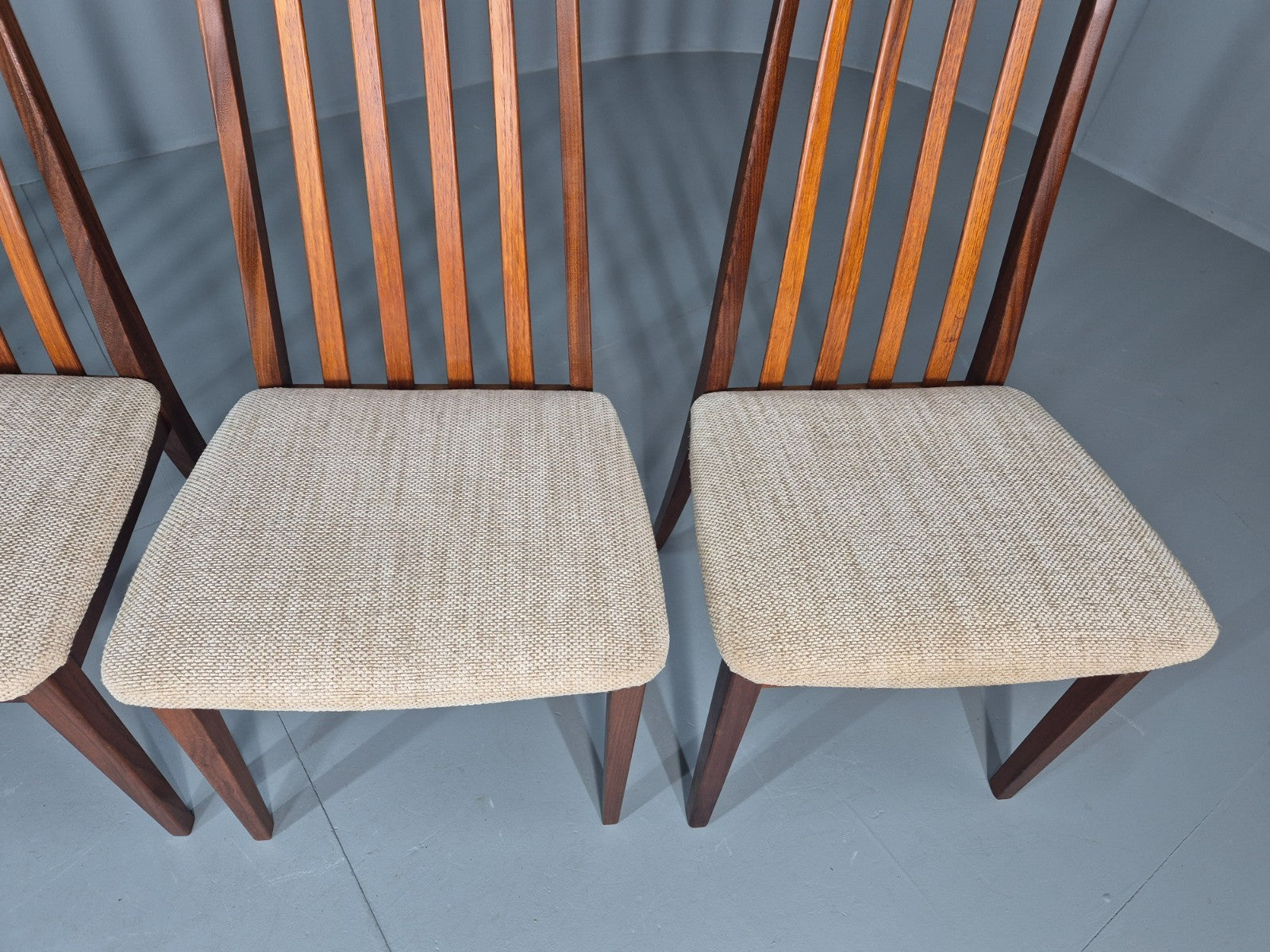 4 Vintage G Plan Ffresco Dining Chars Teak Cream Seats 1970s Retro EB11591 MDIN6