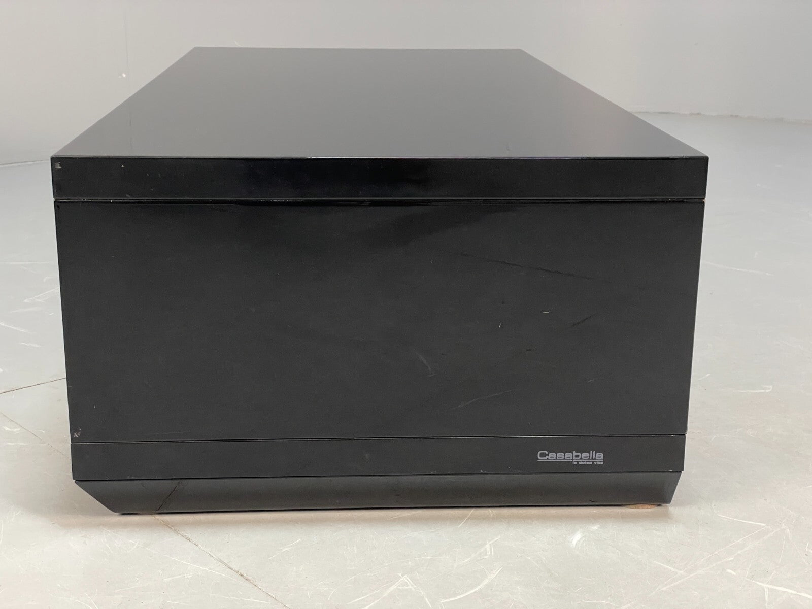 Modern Italian Gloss Black Low Double Drawer Unit EB8662 MWOO - UKDK FURNITURE