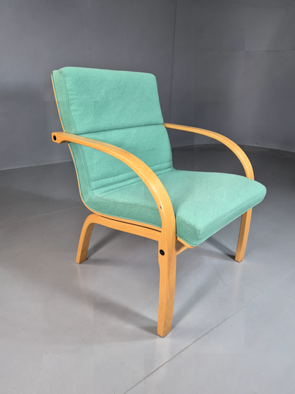 Vintage Danish Lounge Chair Mint Bentwood 1980s Retro EB7350 MBEN - UKDK FURNITURE