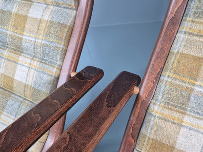 2 Mid Century Lounge Chairs New Upholstery 1970s Retro Danish  EB10325 MBEN16