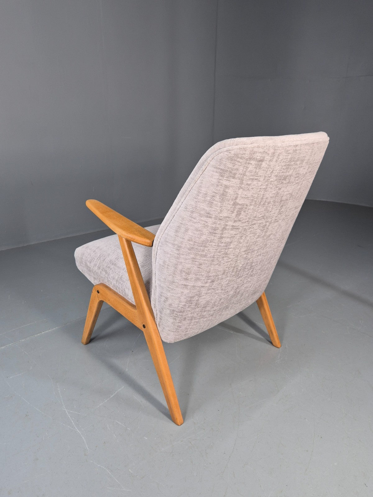 Vintage Mid Century Lounge Chair Swedish 1960s Design Reupholstered EB11670 MNOR16