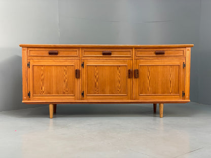 Vintage Pine Sideboard With Teak Handles Retro Unique Design EB9427 MWOO - UKDK FURNITURE