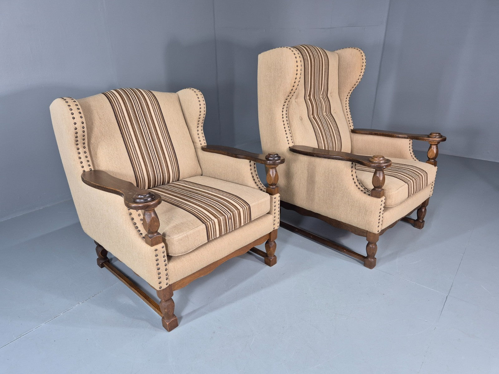 2 Retro Lounge Chairs Danish 1970s Design Kjaernulf Stylings  EB10781 VCLO4