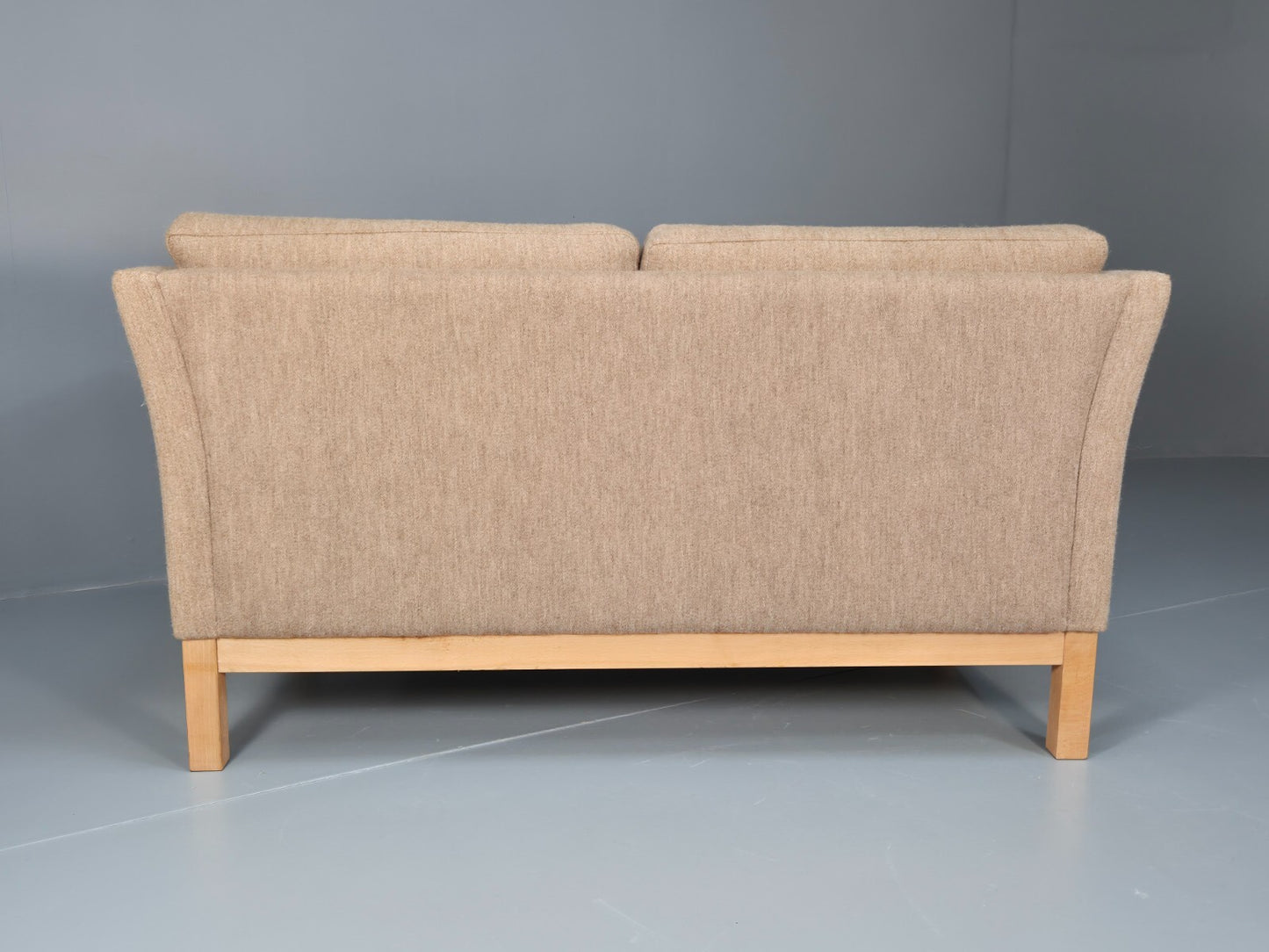 Vintage Danish Mid Century 2 Seat Sofa Beige Wool 1970s EB9668 M2SS - UKDK FURNITURE