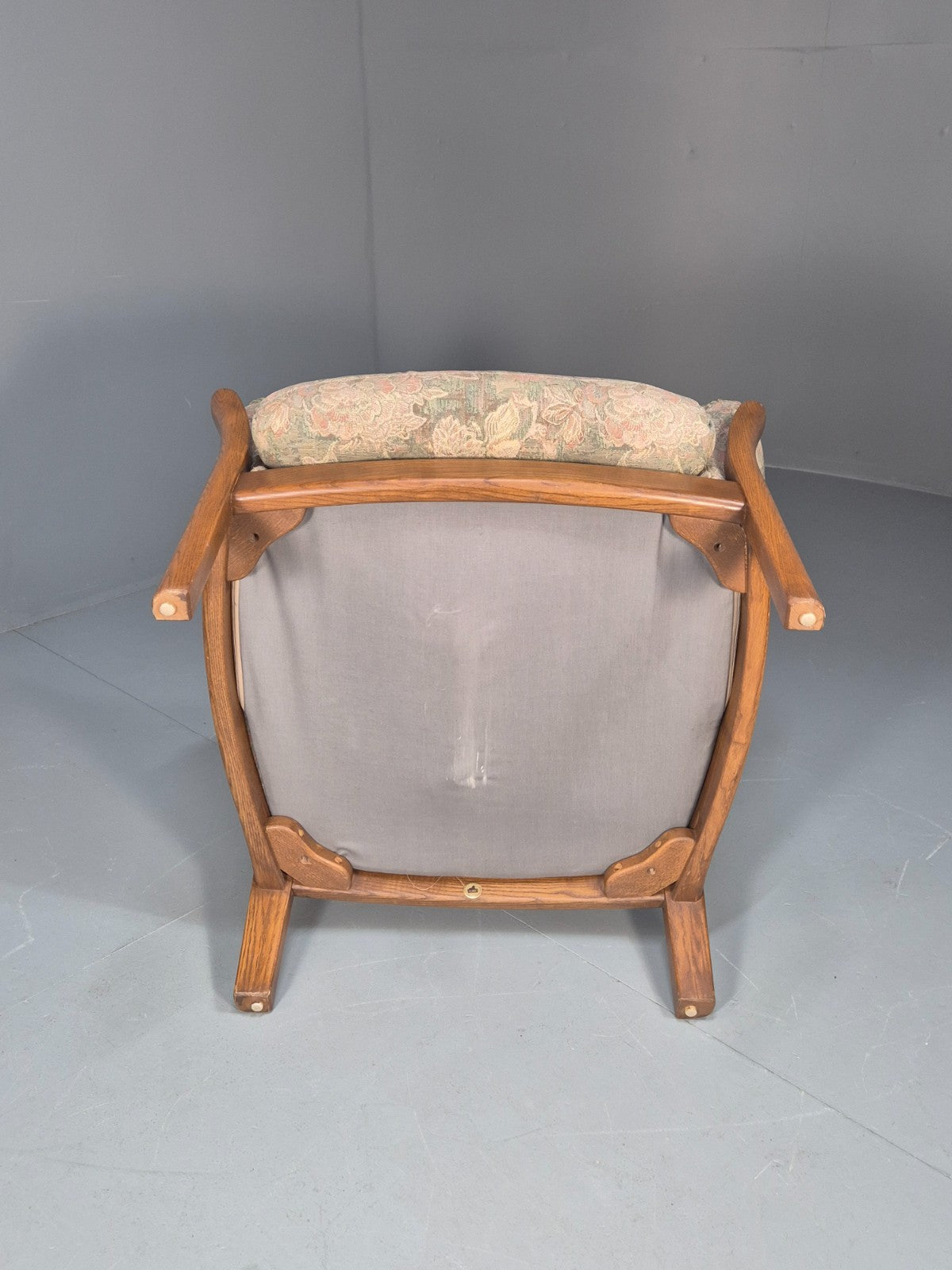 Vintage Ercol Lounge Chair Saville Model 1980s Fabric Upholstery EB9792 MNOR - UKDK FURNITURE