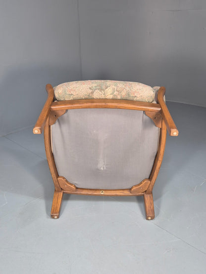 Vintage Ercol Lounge Chair Saville Model 1980s Fabric Upholstery EB9792 MNOR - UKDK FURNITURE