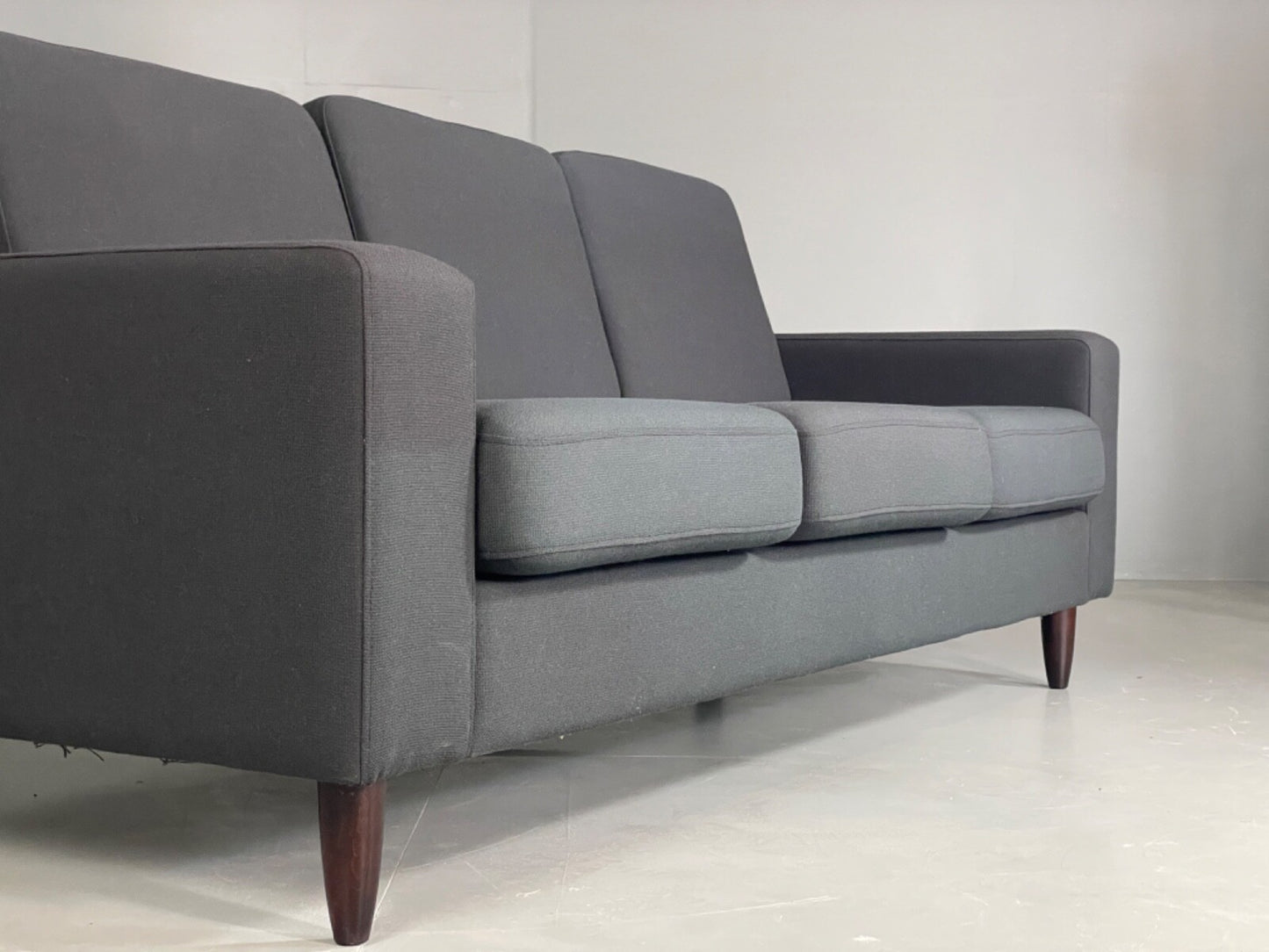 Modern Danish Sofa by Hurup Slate Grey Fabric Beech 1980s Style EB6120 M3SS10