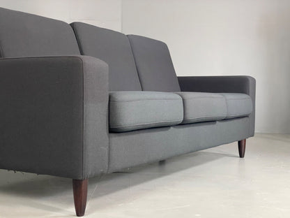 Modern Danish Sofa by Hurup Slate Grey Fabric Beech 1980s Style EB6120 M3SS10