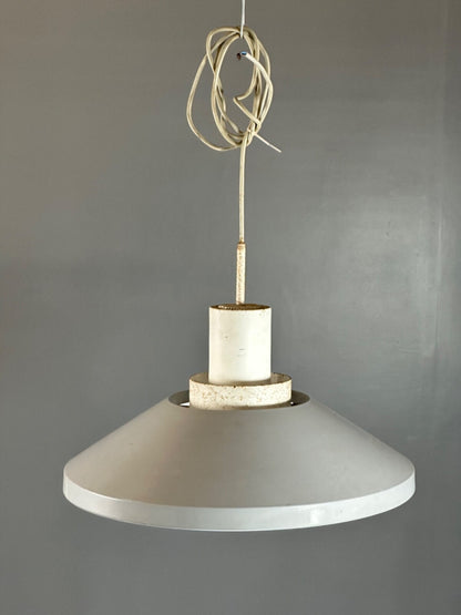 Danish Aluminium Pendent Light Retro Industrial White And Grey EB4648 LCLW6