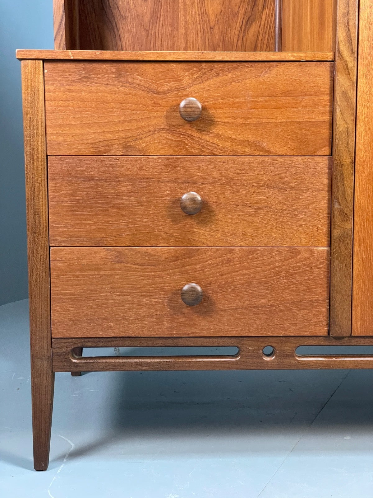 Vintage Teak Storage Unit Drawers Wardrobe Shelving 1960s Nathan EB11040 MWOO8