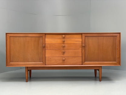 Vintage Scandart Elm Sideboard 1960s Mid Century Drawers Shelving EB9812 MWOO - UKDK FURNITURE