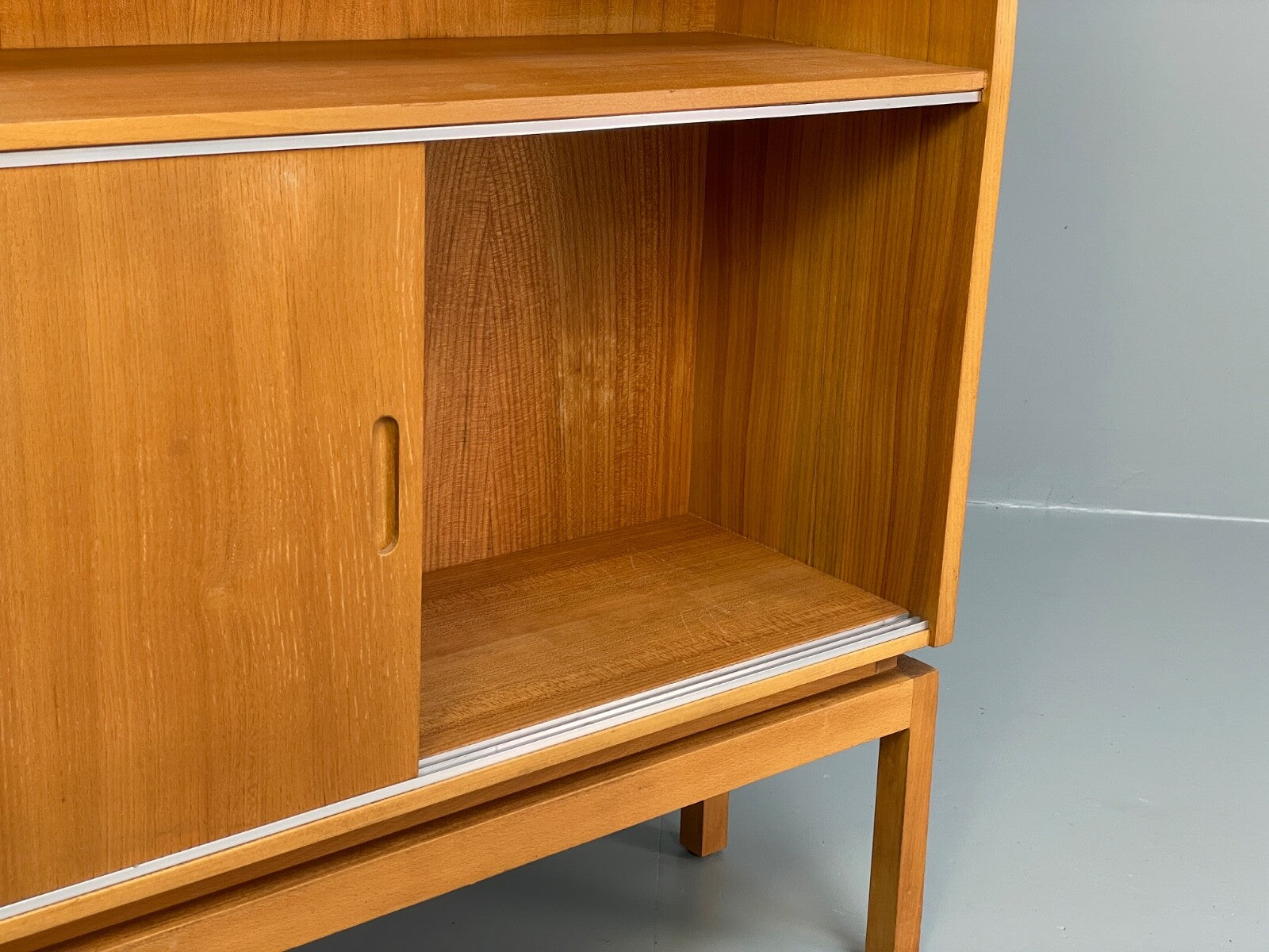 Vintage Cherry Wall Unit Bookcase By Minty Mid Century 1960s EB9722 MWOO - UKDK FURNITURE