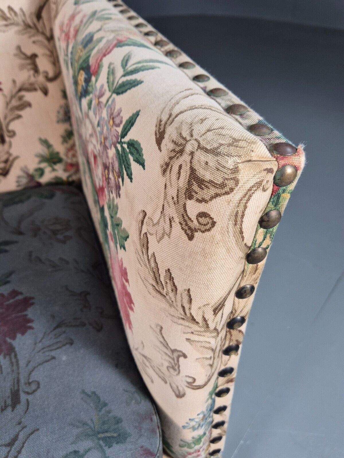 Vintage Danish Lounge Chair Floral Upholstery Retro 1950s EB7869 MNOR - UKDK FURNITURE