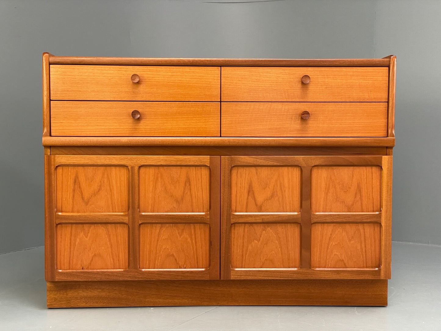 Vintage Nathan Teak Compact Sideboard Retro Drawer 1960s Mid Century EB9826 MWOO - UKDK FURNITURE