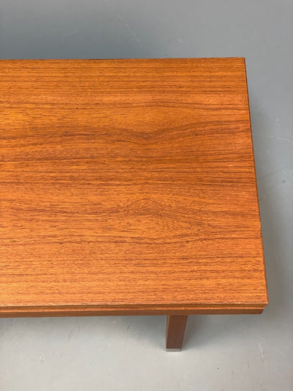 Midcentury Danish Teak Rectangular Coffee Table With Metal Feet EB8672 MWOO - UKDK FURNITURE